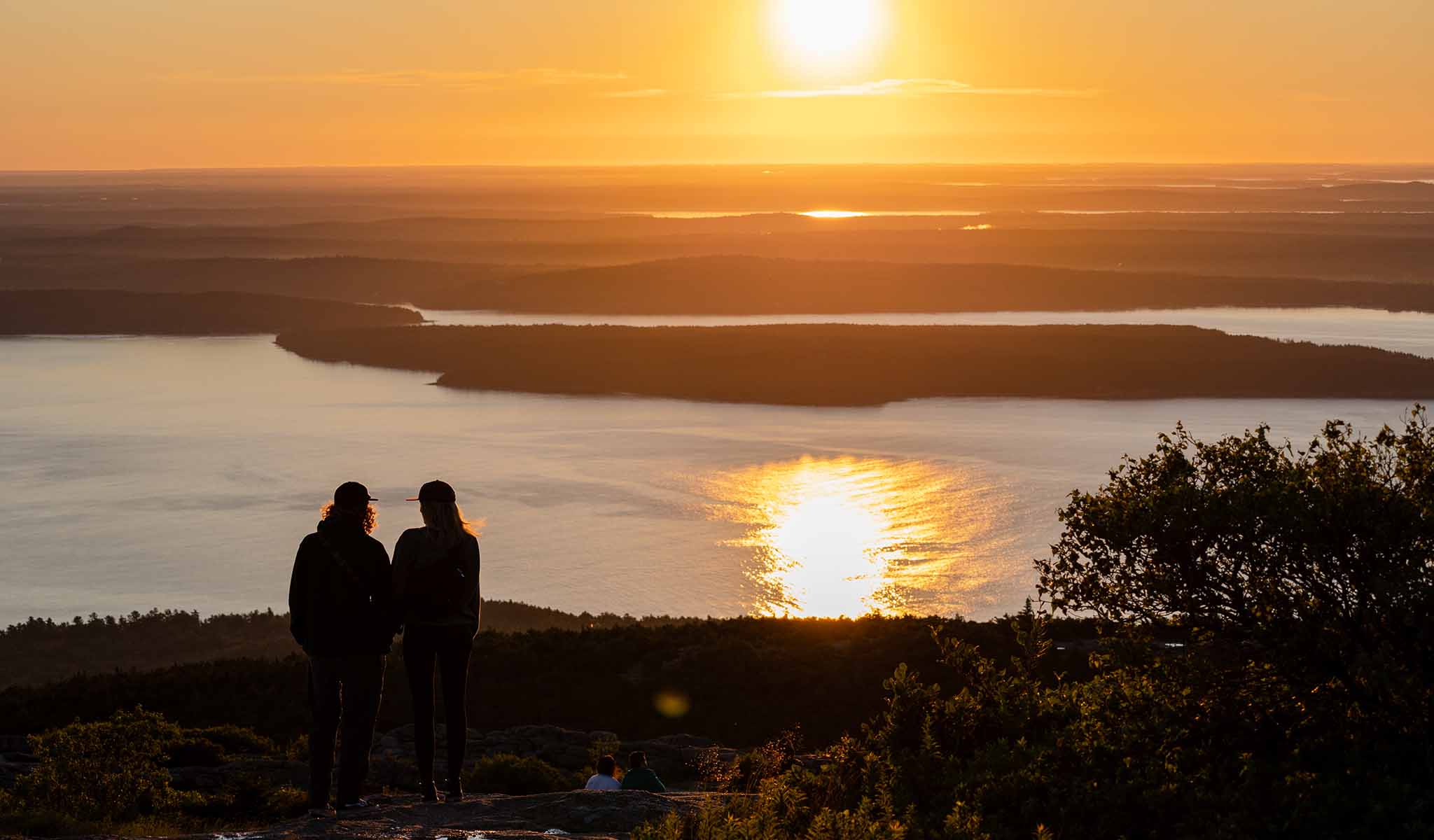 A sunrise atop Cadillac Mountain in Acadia National Park. (Photo by Sam Mallon/Friends of Acadia)